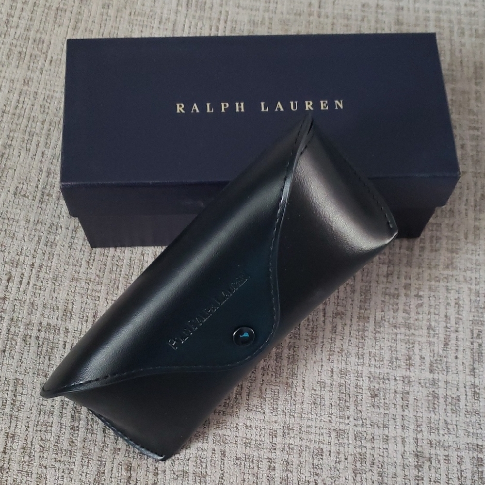 Polo Ralph Lauren Black Leather Sunglasses Case